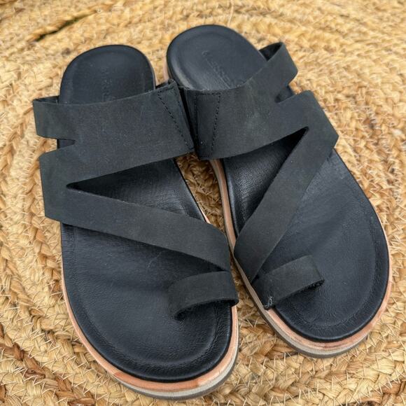 Merrell Women’s Sz 6 Black Slip On Platform Sandals- Black - Picture 2 of 7
